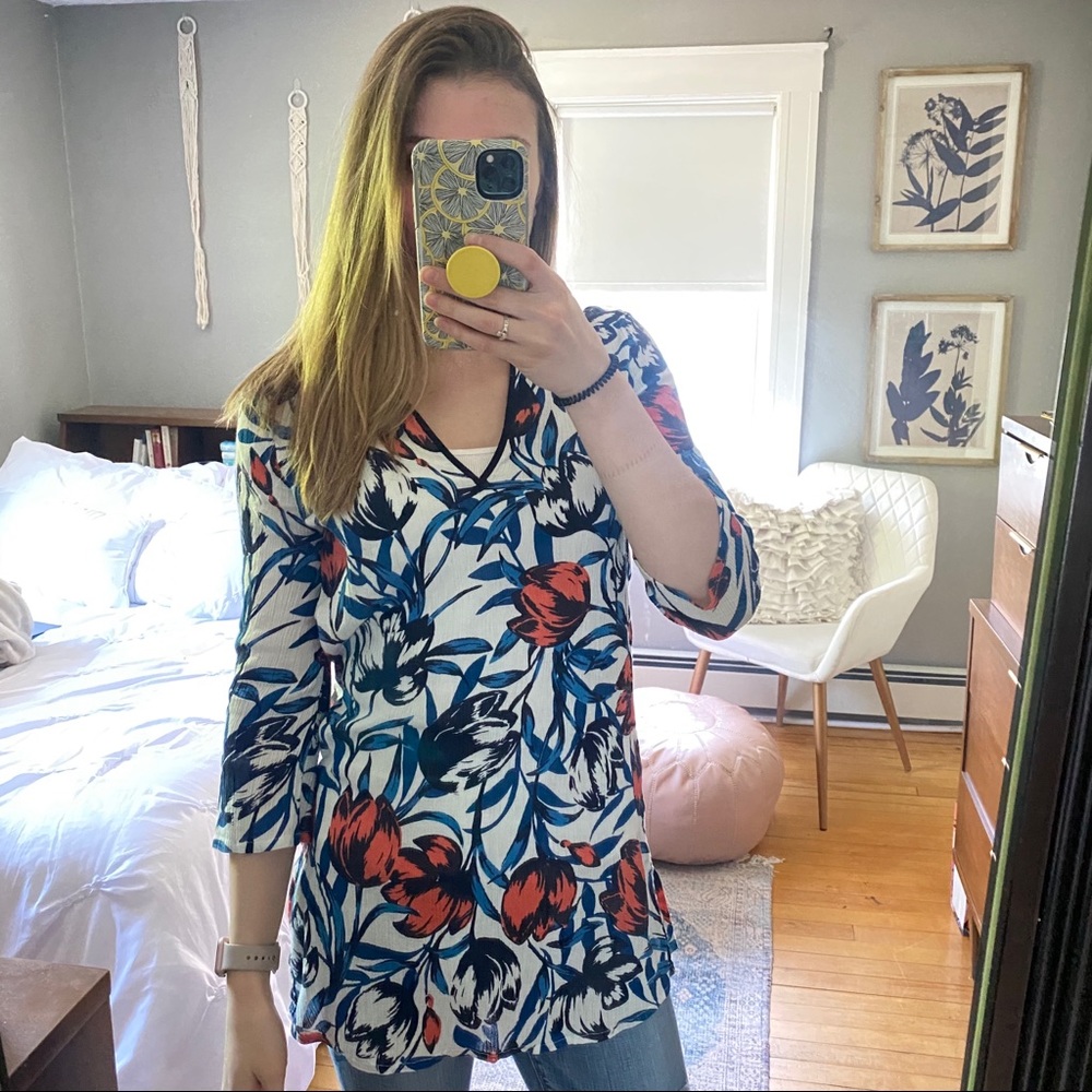 J.Crew Floral Tunic